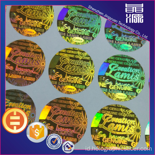 Label Stiker Hologram 3D Desain Hias Gratis